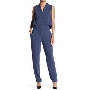 Cooper & Ella Blue Sleeveless V Jumpsuit S